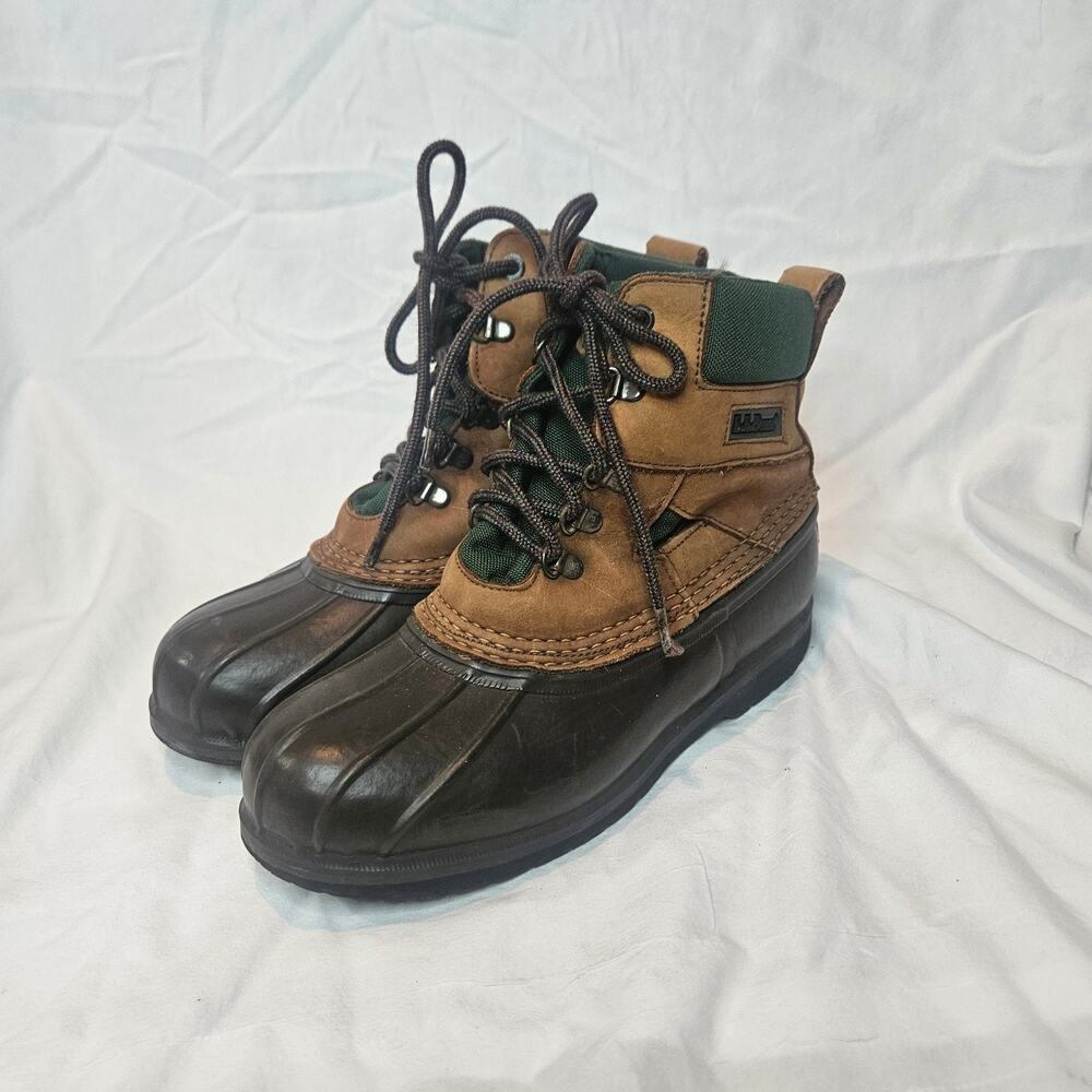 LL Bean Boots Womens 8 Lined Insulated Duck Boots Brown